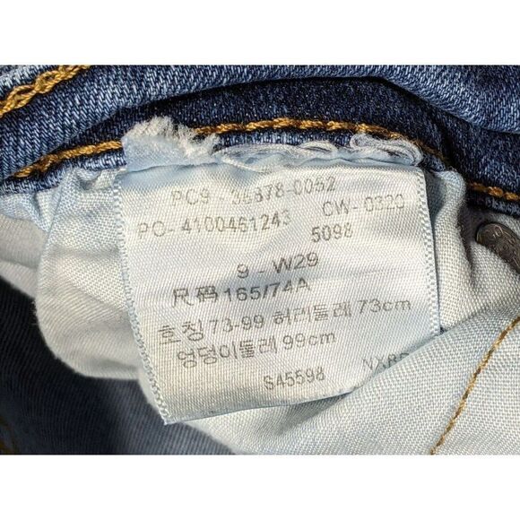 Denizen From Levis Womens Size 9 Distressed Embroidered Tapered Denim Mom Jeans - Picture 6 of 11